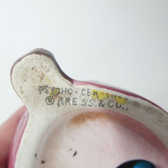 Kreiss Psycho Ceramics Figure Smug Sneering Man w/Jewels Figurine Vintage Japan - Picture 9 of 9